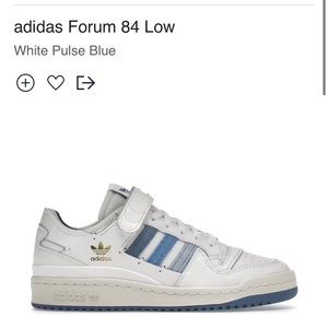 ADIDAS FORUM 84 LOW WHITE PULSE BLUE